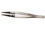 tweezers IDEALTEK 130 mm Anti-Magnetic Stainless Steel; Plastic Tipped Flat; Rounded Tweezers ESD, Idealtek, 2ACF.SA